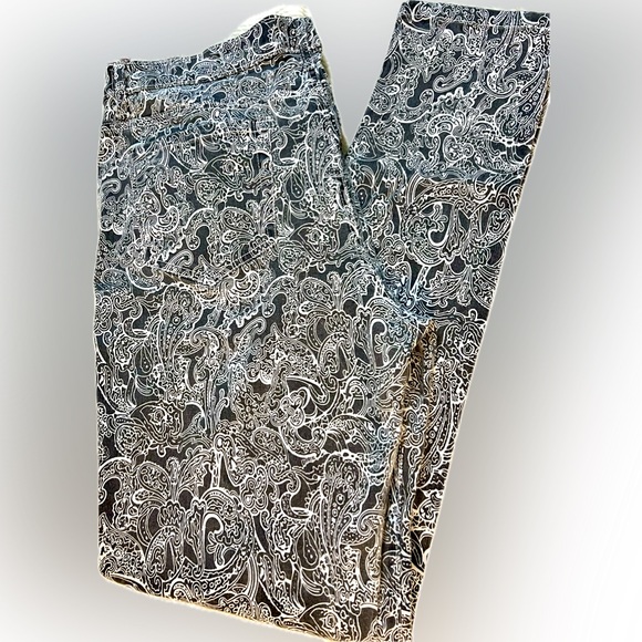 Vigold Skinny Jeans Style V60 Paisley Pants Stretch Feminine Goth Size 13/14 32 - Picture 2 of 13